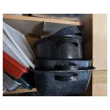 Enamel Cast Iron Pots With Lids - Plastic Storage Containers - Kitchenware Set
