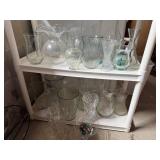 Clear Glass Vase & Bowl Collection - Diamond-Cut, Ribbed & Fluted Vases - shelving not inc