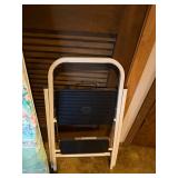 Ironing Board, Iron & Folding Step Ladder - Floral Turquoise Pattern