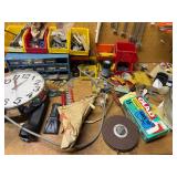 Sunbeam Mixmaster Stand Mixer - Panasonic Radio - Large Clock - Workshop Tools