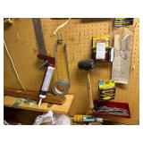 Workshop Tools & Hardware - Wooden Toolbox & Pegboard Accessories