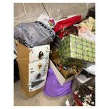 Assorted Christmas Decorations Bundle - Gift Boxes, Snowman, Ornaments & Bags