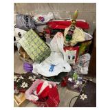 Assorted Christmas Decorations Bundle - Gift Boxes, Snowman, Ornaments & Bags