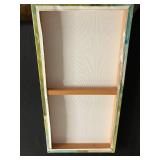 Two-Piece Floral Canvas Wall Art - White Calla Lilies, Abstract Green/Blue