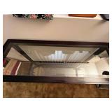 Glass-Top Console Table with Lower Glass Shelf - 50in W x 34in D x 18in H