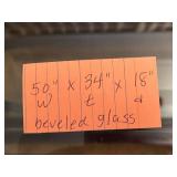 Glass-Top Console Table with Lower Glass Shelf - 50in W x 34in D x 18in H