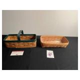 Longaberger Basket - Handmade in Dresden, Ohio USA - Pair of Vintage Woven Baskets