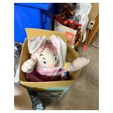 Plush Bunny Decor (2) with Halloween Spider Prop & Boxed Seasonal Items