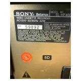 Sony SL-HF4000 Betamax VCR, Zenith VR-9000-W Video Cassette Recorder, Beige 1980s VCR