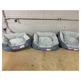 LOT OF 3 Boots & Barkley Basic Cuddler Dog and Cat Bolster Bed - S 20 Inches (L), 5.85 Inches (H) x 18 Inches (W)
