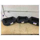LOT OF 3 Boots & Barkley Black Modern Cuddler Small Dog Beds 18x20 in