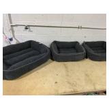 LOT OF 3 Boots & Barkley Modern Cuddler Rectangle Dog Bed - (2) Smalls (1) Medium