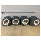 LOT OF 4 Boots & Barkley Pet Cave Dog & Cat Bed - XS - Gray 16 Inches (L), 10.24 Inches (H) x 12 Inches (W)
