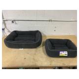 LOT OF 2 Boots & Barkley Black Modern Cuddler Small & Medium Dog Beds