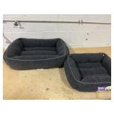 LOT OF 2 Boots & Barkley Black Modern Cuddler Small & Medium Dog Beds