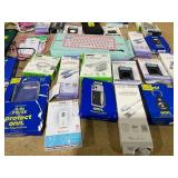 LOT OF Phone/Tablet Accessories, Cases, Screen Protectors, & Charging Cables