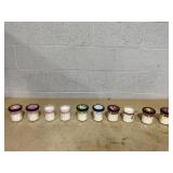 LOT OF 10 Mrs. Meyers Soy Candles (3 Missing Lids)