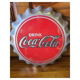 Coke Lot. Tin Sign, Tiny Tin Sign and Salt and Pepper Shakers Coke Lot. Tin Sign, Tiny Tin Sign and Salt and Pepper Shakers