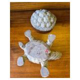 Little Turtle Keep-All and Glass Candy Jar with Lid Little Turtle Keep-All and Glass Candy Jar with Lid