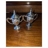 Japanese Doll, Salt & Pepper, and Vintage Small Brass Oil Can Japanese Doll, Salt & Pepper, and Vintage Small Brass Oil Can