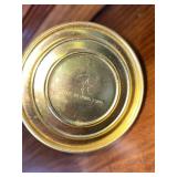 Japanese Doll, Salt & Pepper, and Vintage Small Brass Oil Can Japanese Doll, Salt & Pepper, and Vintage Small Brass Oil Can