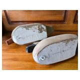 2 Handmade Wooden Duck Decoys 2 Handmade Wooden Duck Decoys