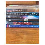 6 DVD's Superman, Hellboy, Dark Knight, Man of Steel, Joker, Hellboy 2, SpiderMan 6 DVD's Superman, Hellboy, Dark Knight, Man of Steel, Joker, Hellboy 2, SpiderMan