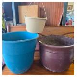 2 Giant Planters and One Hanging Pot 2 Giant Planters and One Hanging Pot