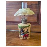 Small Oil Lamp, 4 Tiny Shot Glasses and A Small Jack Daniels Bottle Small Oil Lamp, 4 Tiny Shot Glasses and A Small Jack Daniels Bottle