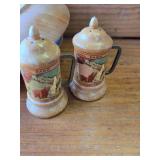 2 Wooden Bowls, Sets of Salt and Pepper Shakers Wooden, and Another Set of S&P Shakers 2 Wooden Bowls, Sets of Salt and Pepper Shakers Wooden, and Another Set of S&P Shakers