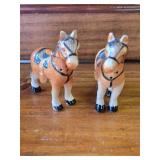 Horse Salt and Pepper Shakers and Tiny Candle Can Horse Salt and Pepper Shakers and Tiny Candle Can
