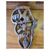 Hand Carved Wooden African Map, Wall Hanging 'Big Five' Animals Hand Carved Wooden African Map, Wall Hanging 'Big Five' Animals