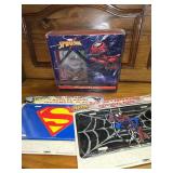 Spiderman Collectors Box and a Spiderman and Superman License Plate Holders Spiderman Collectors Box and a Spiderman and Superman License Plate Holders