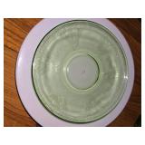 Uranium Glass Plates (5) 2 different designs Uranium Glass Plates (5) 2 different designs