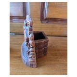 Indian on Waterfall and Indian on Horse Pen Holder Indian on Waterfall and Indian on Horse Pen Holder