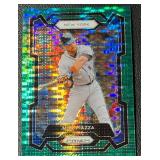 Mike Piazza 2024 Prizm Baseball Green Pulsar 18/25 New York Yankees Baseball Card No. 55