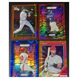4-Card Superstar/HOF Numbered Baseball Card Lot