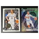 Stephon Castle 2-Card San Antonio Spurs Rooie Basketball Card Lot