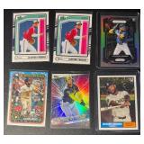 Jackson Chourio 6-Card Rookie MLB Milwaukee Brewers Baseball Card Lot