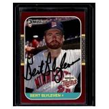 Bert Blylevew Autographed 1987 Donruss Opending Day #226 Minnesota Twins Baseball Card