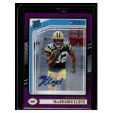 MaShawn Lloyd Auto Purple 2024 Donurss Raed Rookie #374 Green Bay Packers Football Card