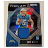 Ladd McConkey RC Patch 2024 Prizm Rookie Gear #RG-LMY Football Card