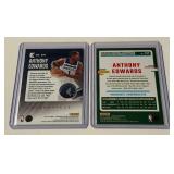 Anthony Edwards 2 Card Lot 2023-24 Donruss Green #137 2021-22 Chronicles Essentials #307 Basketball Cards