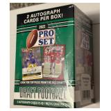 2022 Pro Set Draft Football - 2 Autograph Cards Plus 1 Metal Card - New/Sealed