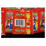1999 Topps Merlin Pokemon Unopened Sticker Packs | 9 Packs of 6 Stickers
