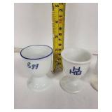 Egg Cups - Vintage Ceramic Assorted Logos (Lot of 5)