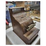 National Vintage Cash Register - Wooden Cabinet, Mid-Century