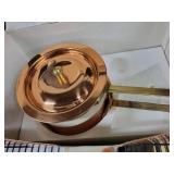 Copper Double Boiler with Ceramic Insert - Pot & Lid