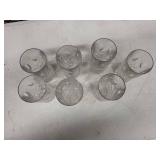 Crystal Cut Highball Glasses - Piece Diamond-Cut Clear Glassware Set