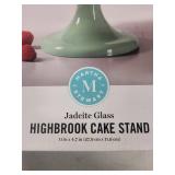 Martha Stewart Jadeite Glass Highbrook Cake Stand - 11in x 4.7in
